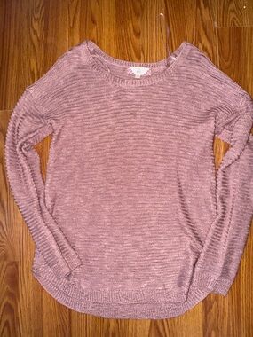 Cozy Mauve Knit Sweater